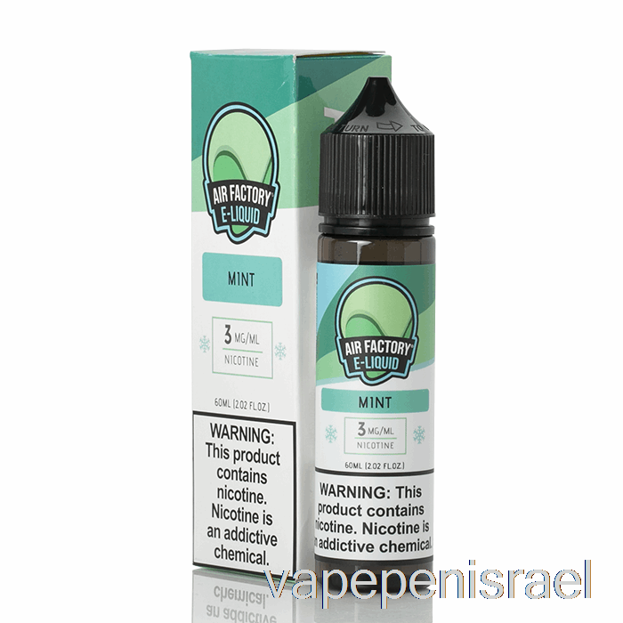 חד פעמי Vape Israel Mint - נוזל אלקטרוני מפעל אוויר - 60 מ"ל 6 מ"ג